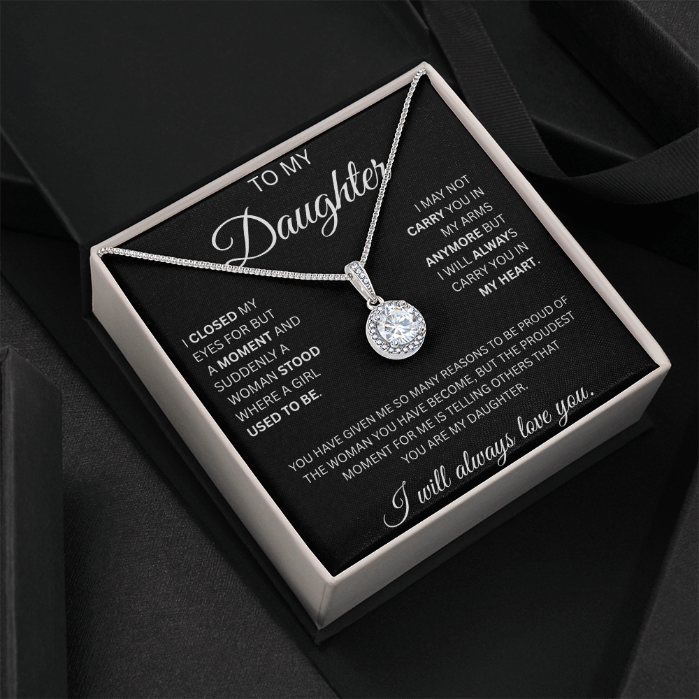 TO MY DAUGHTER  ETERNAL HOPE NECKLACE ....CLOSED MY  EYES