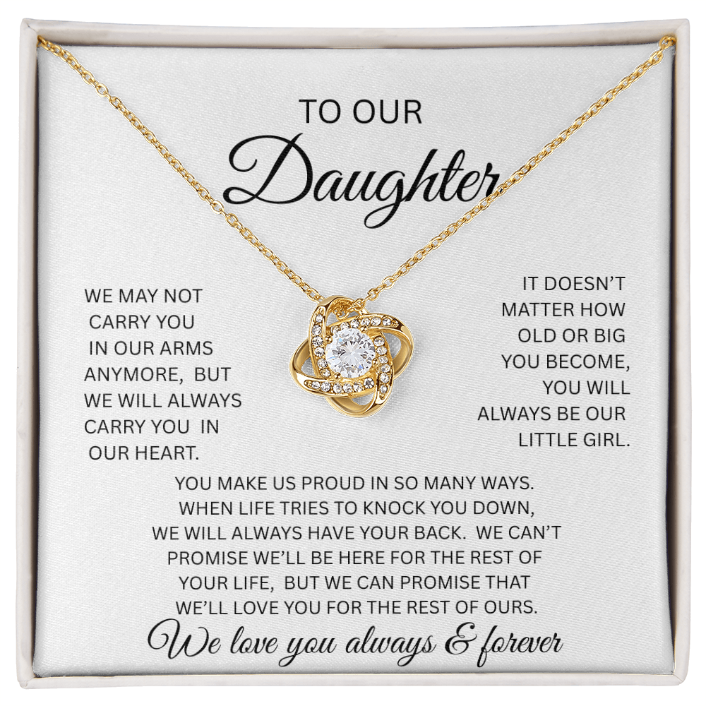 TO MY DAUGHTER LOVE NOT NECKLACE..From Dad and mom..  NOT CARRY