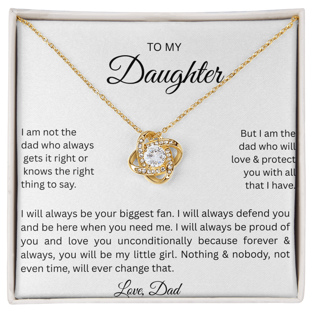 TO DAUGHTER LOVE KNOT NECKLACE ... Not the Dad