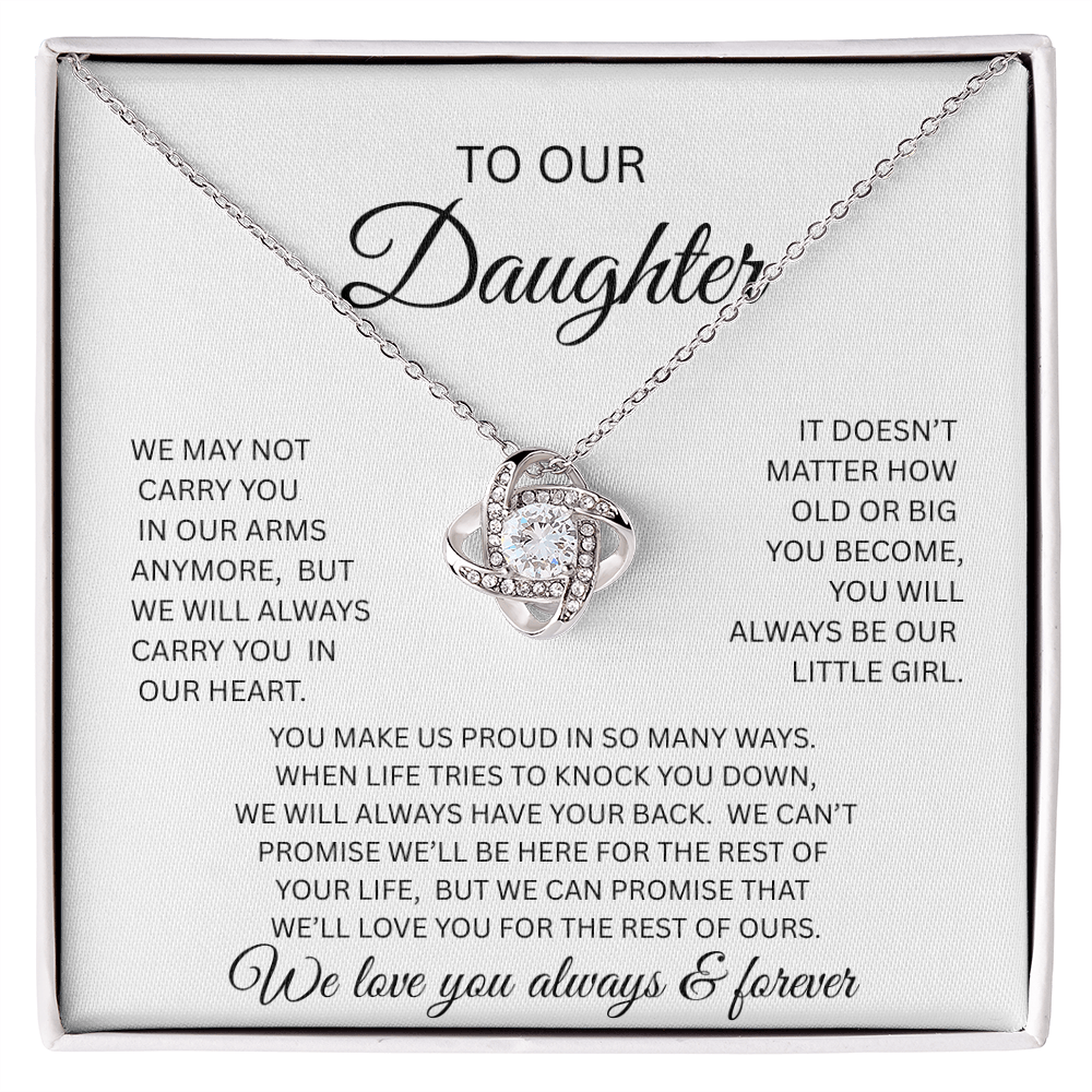 TO MY DAUGHTER LOVE NOT NECKLACE..From Dad and mom..  NOT CARRY