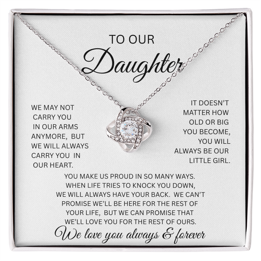 TO MY DAUGHTER LOVE NOT NECKLACE..From Dad and mom..  NOT CARRY