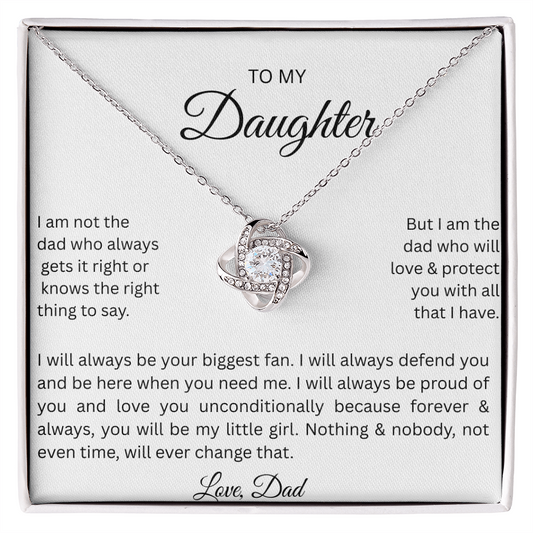 TO  MY  DAUGHTER GIFT    LOVE KNOT NECKLACE...From Dad