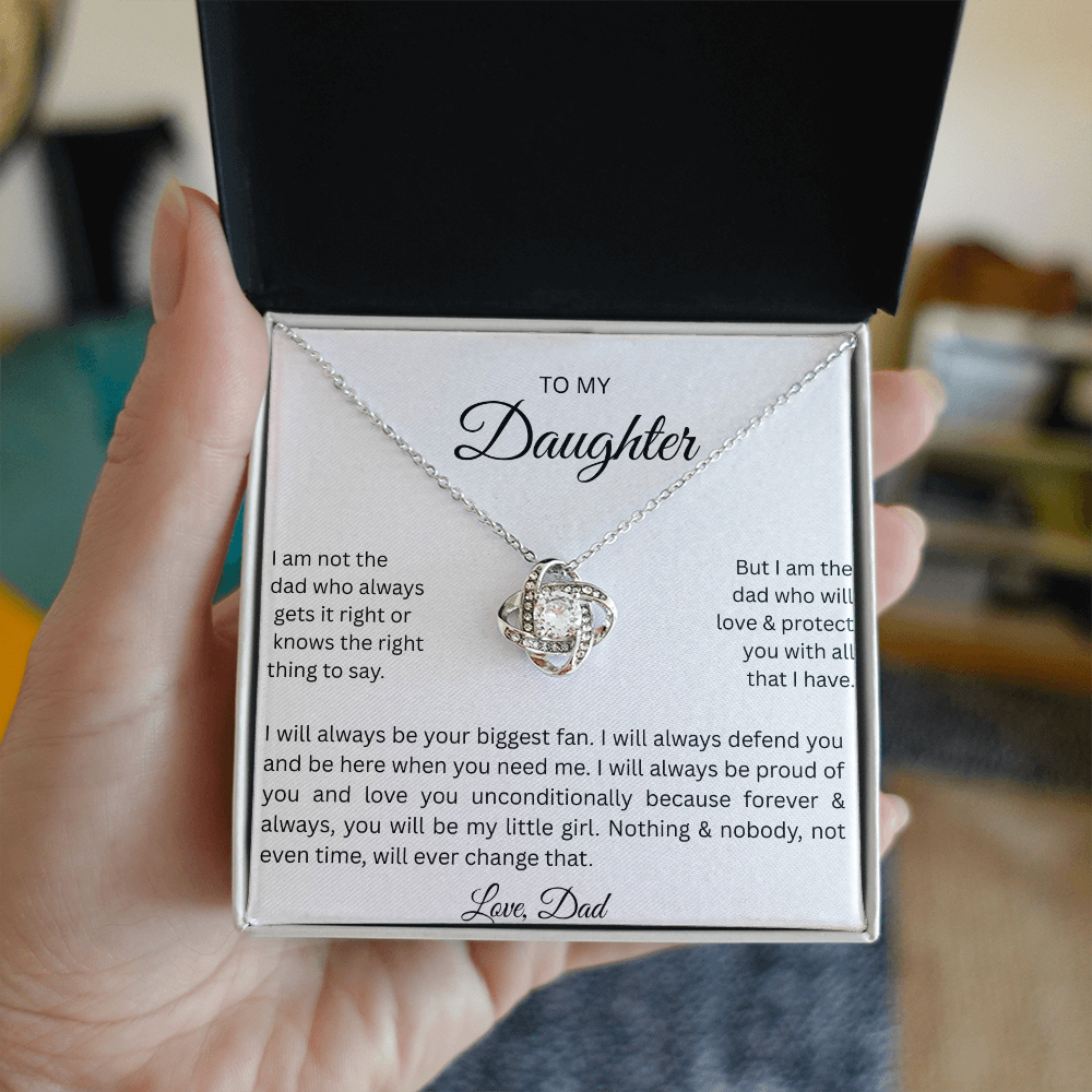 TO DAUGHTER LOVE KNOT NECKLACE ... Not the Dad