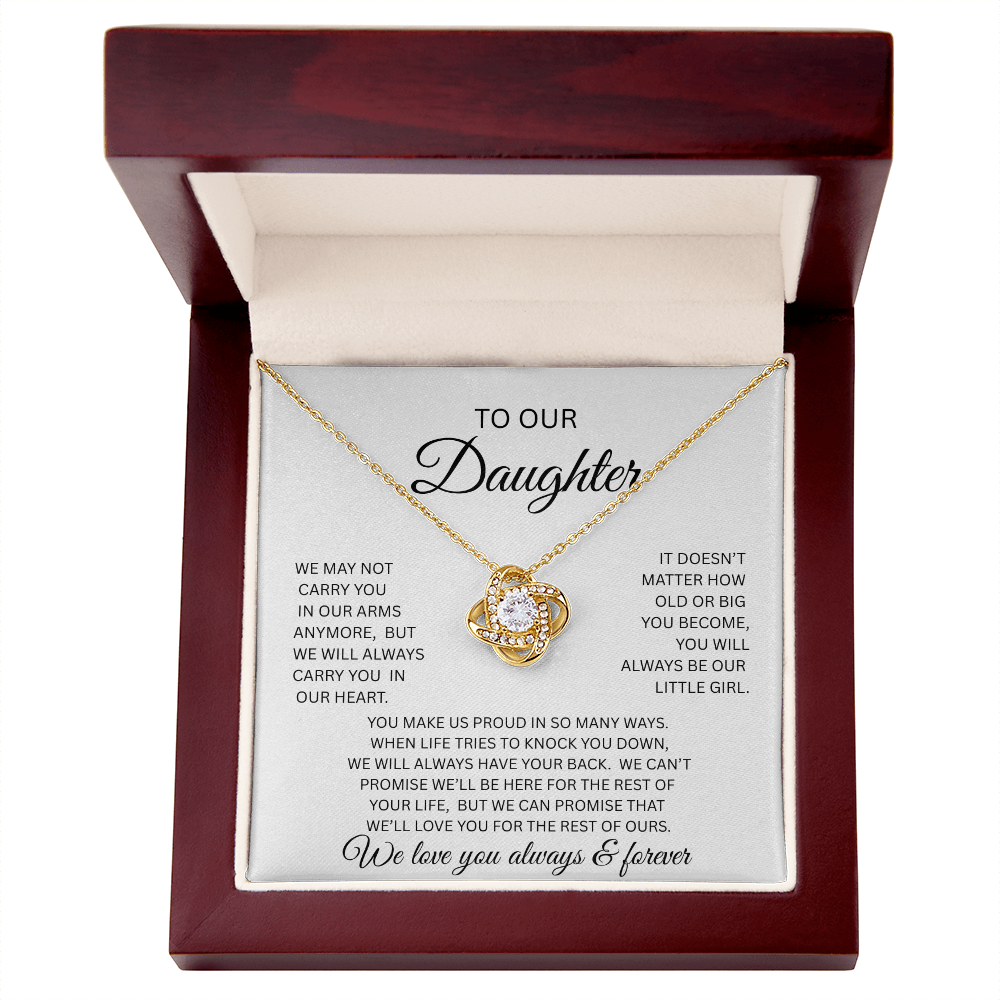 TO MY DAUGHTER LOVE NOT NECKLACE..From Dad and mom..  NOT CARRY