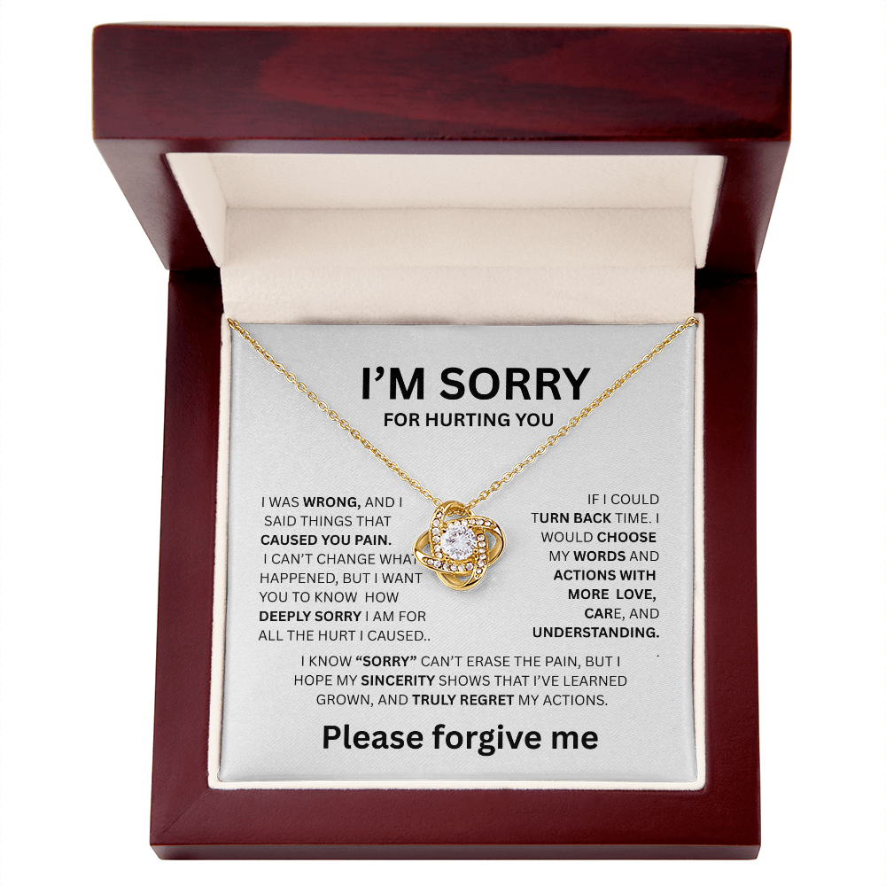 I'M SORRY LOVE NOT NECKLACE  ...I WAS WRONG