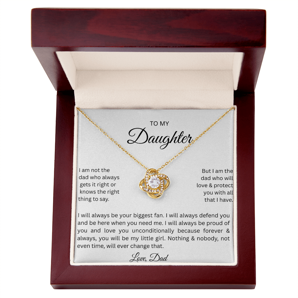 TO DAUGHTER LOVE KNOT NECKLACE ... Not the Dad