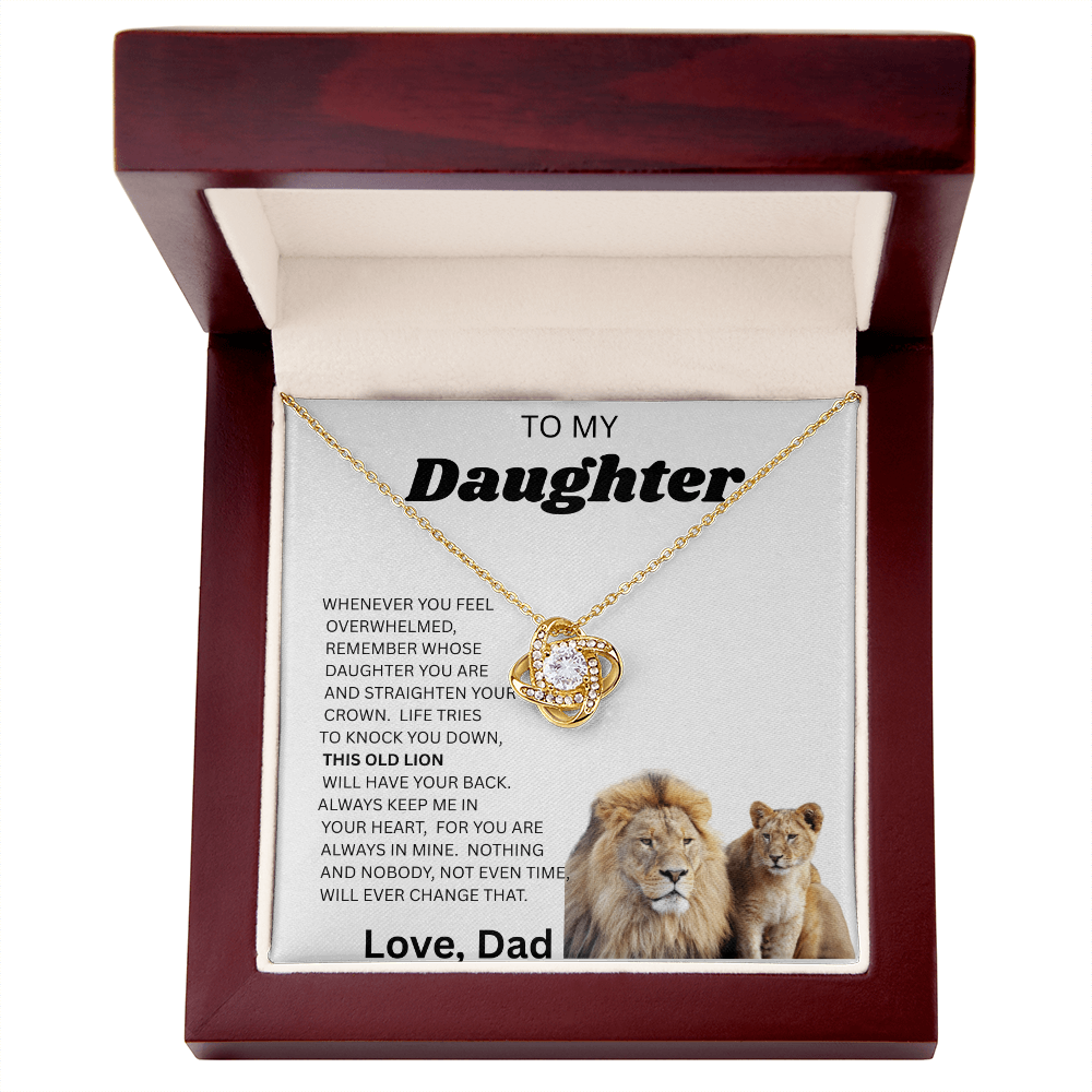 TO MY DAUGHTER LOVE NOT NECKLACE From Dad ,,,This old  Lion