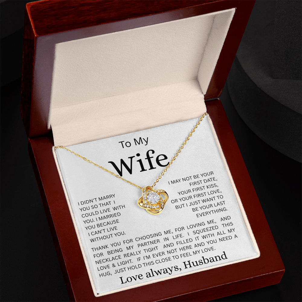 TO MY WIFE ...LOVE KNOT NECKLACE