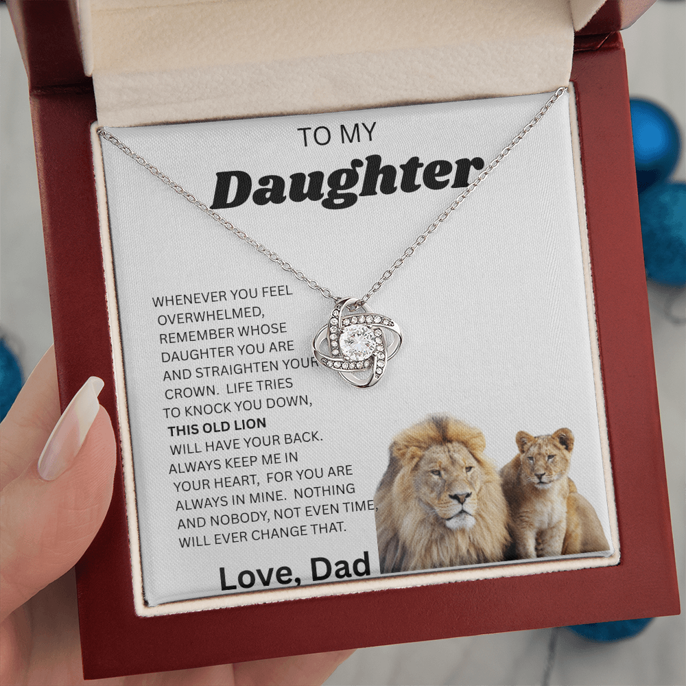 TO MY DAUGHTER LOVE NOT NECKLACE From Dad ,,,This old  Lion