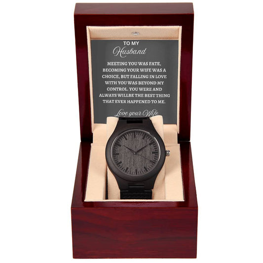 To My Husband - Wooden Watch