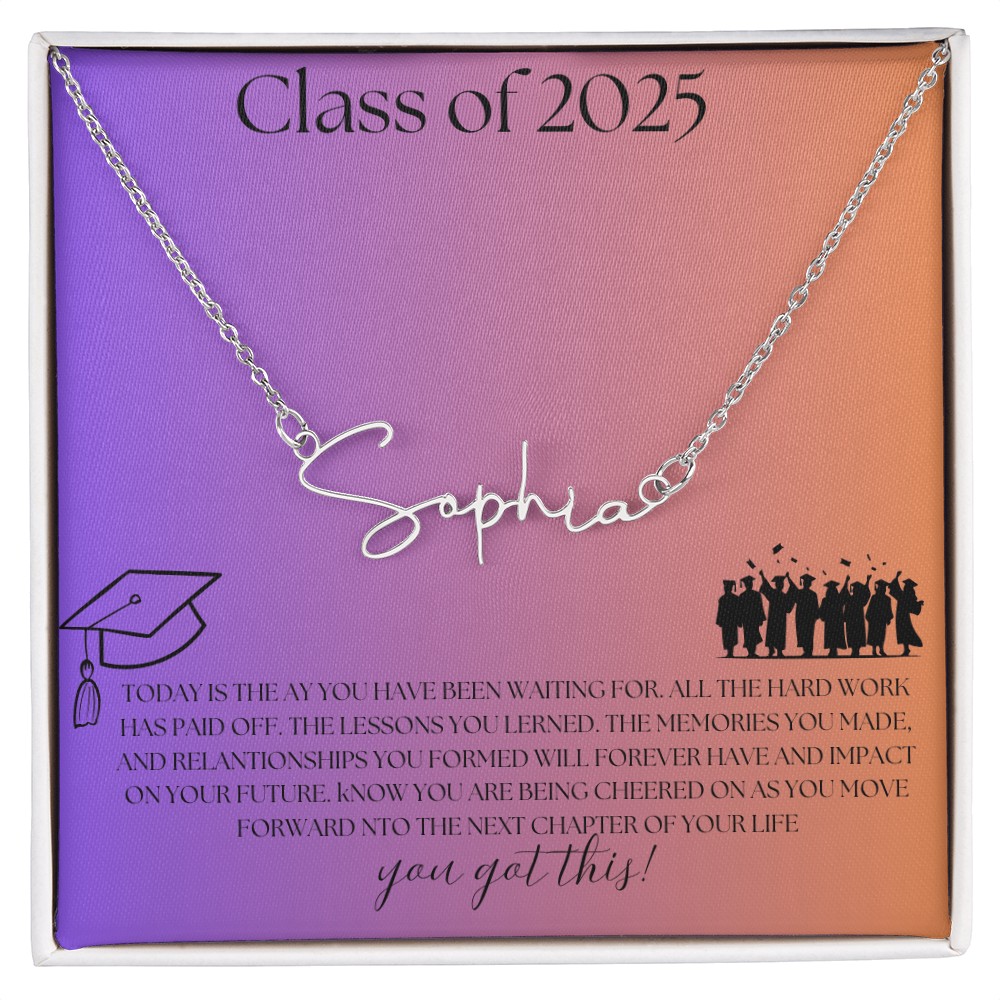 NAME PLATE  - PERSONALIZED  Class of 2026 - ITALIC