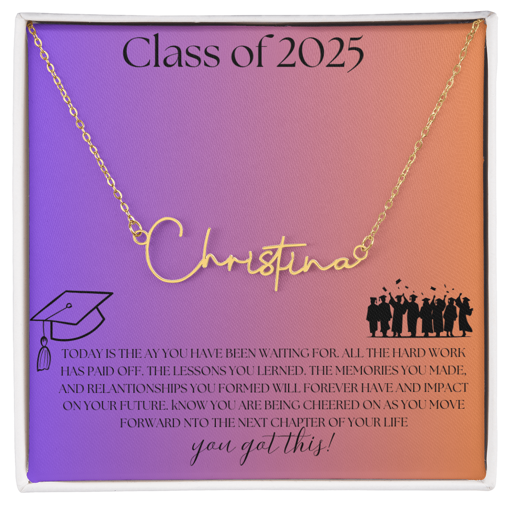 NAME PLATE  - PERSONALIZED  Class of 2026 - ITALIC