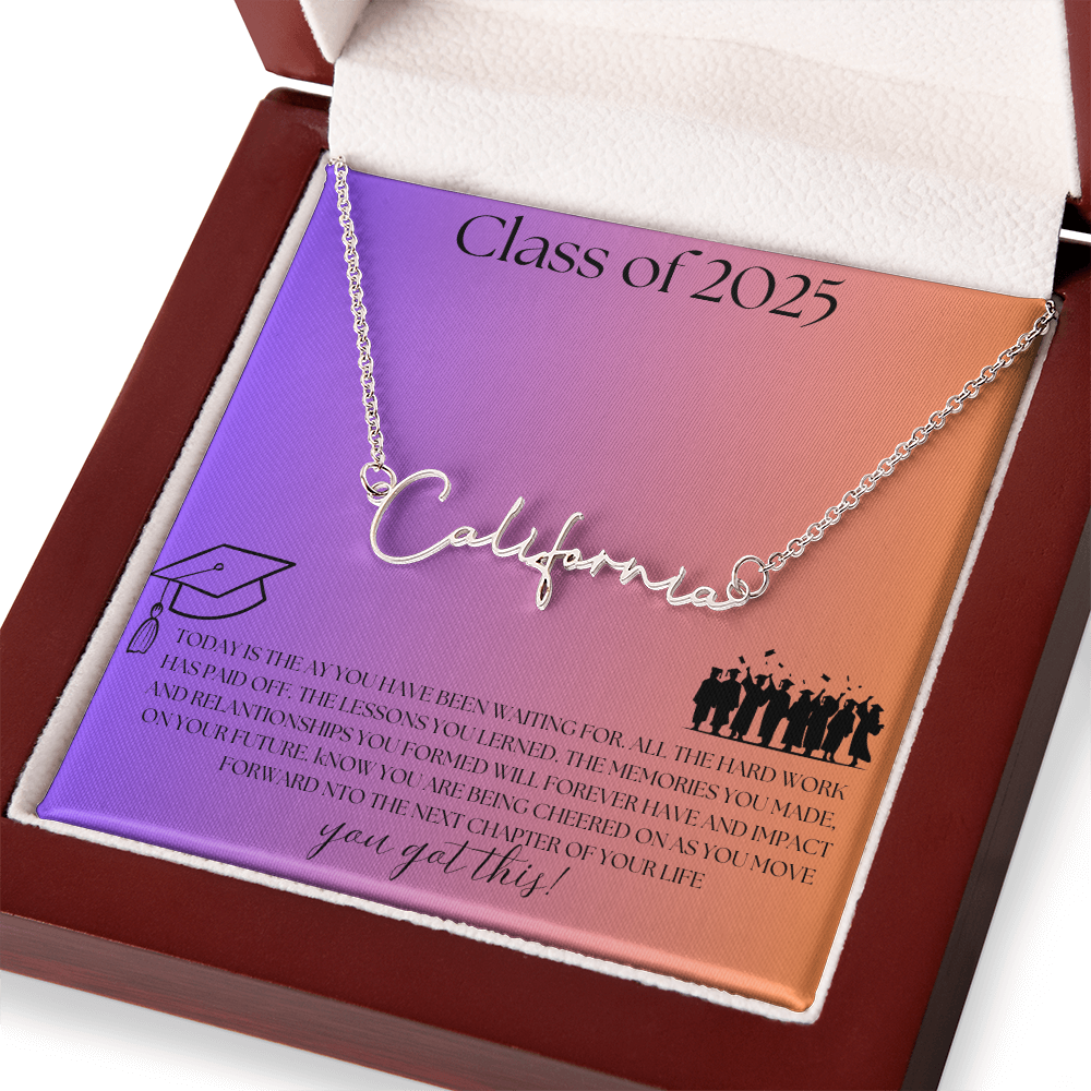 NAME PLATE  - PERSONALIZED  Class of 2026 - ITALIC