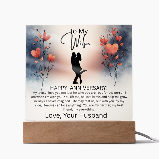 WIFE ...ANNIVERSARY  ACRYLIC PLAQUE