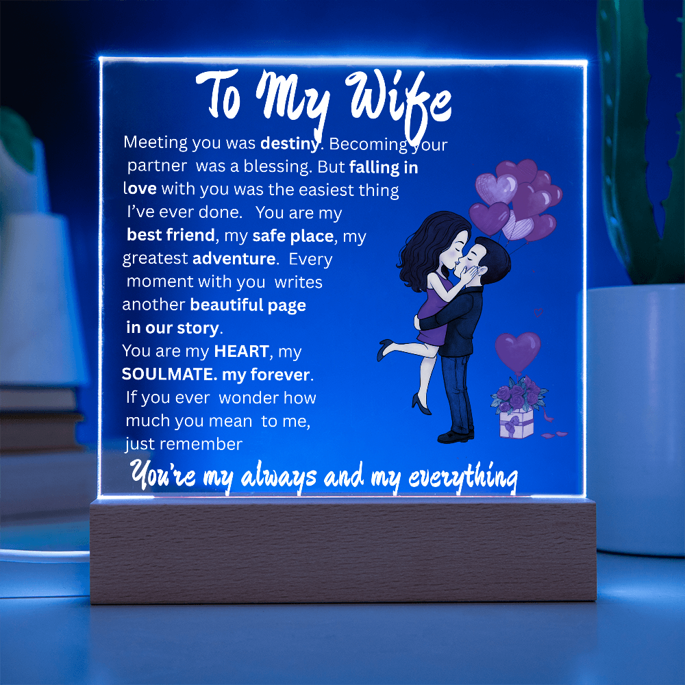 TO MY WIFE...ACRYLIC PLAQUE