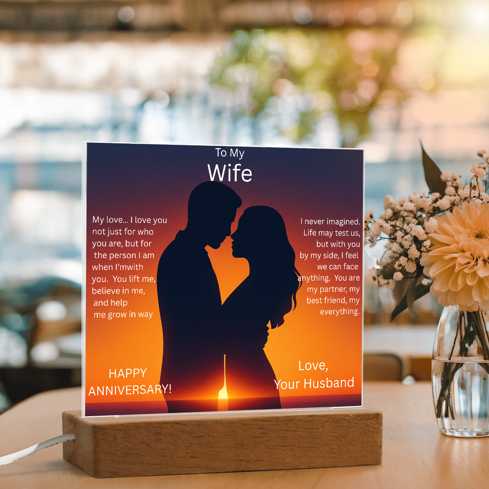 TO MY WIFE..HAPPY ANNIVERSARY PLAQUE