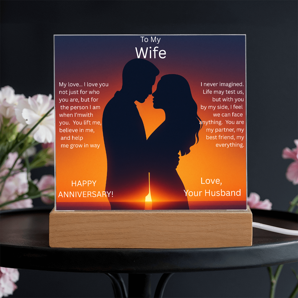 TO MY WIFE..HAPPY ANNIVERSARY PLAQUE