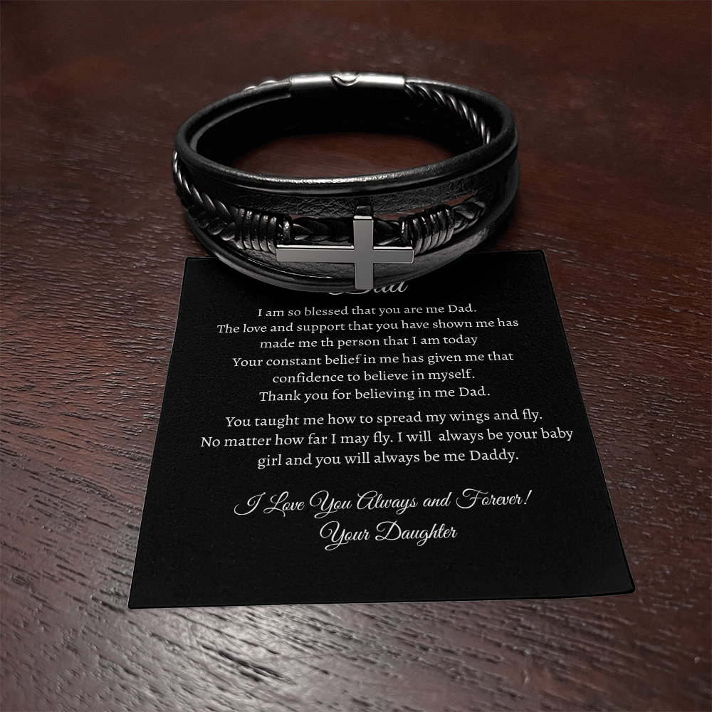 To My Dad - Men's Cross Bracelet