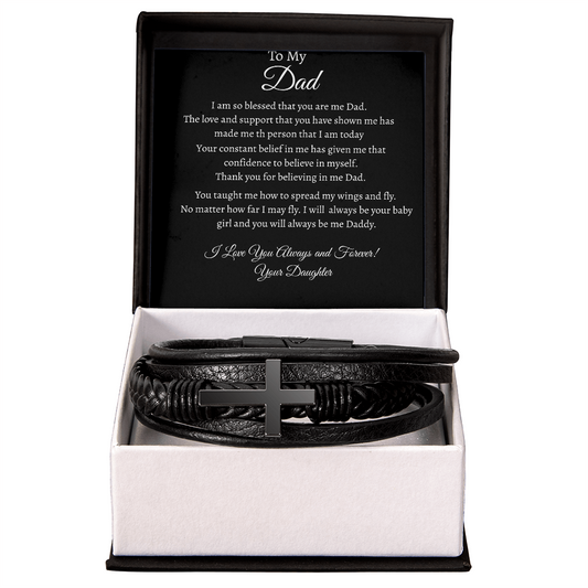 To My Dad - Men's Cross Bracelet