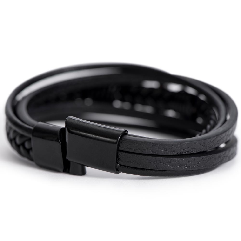 To My Daddy (from daughter) - Men's Cross Bracelet