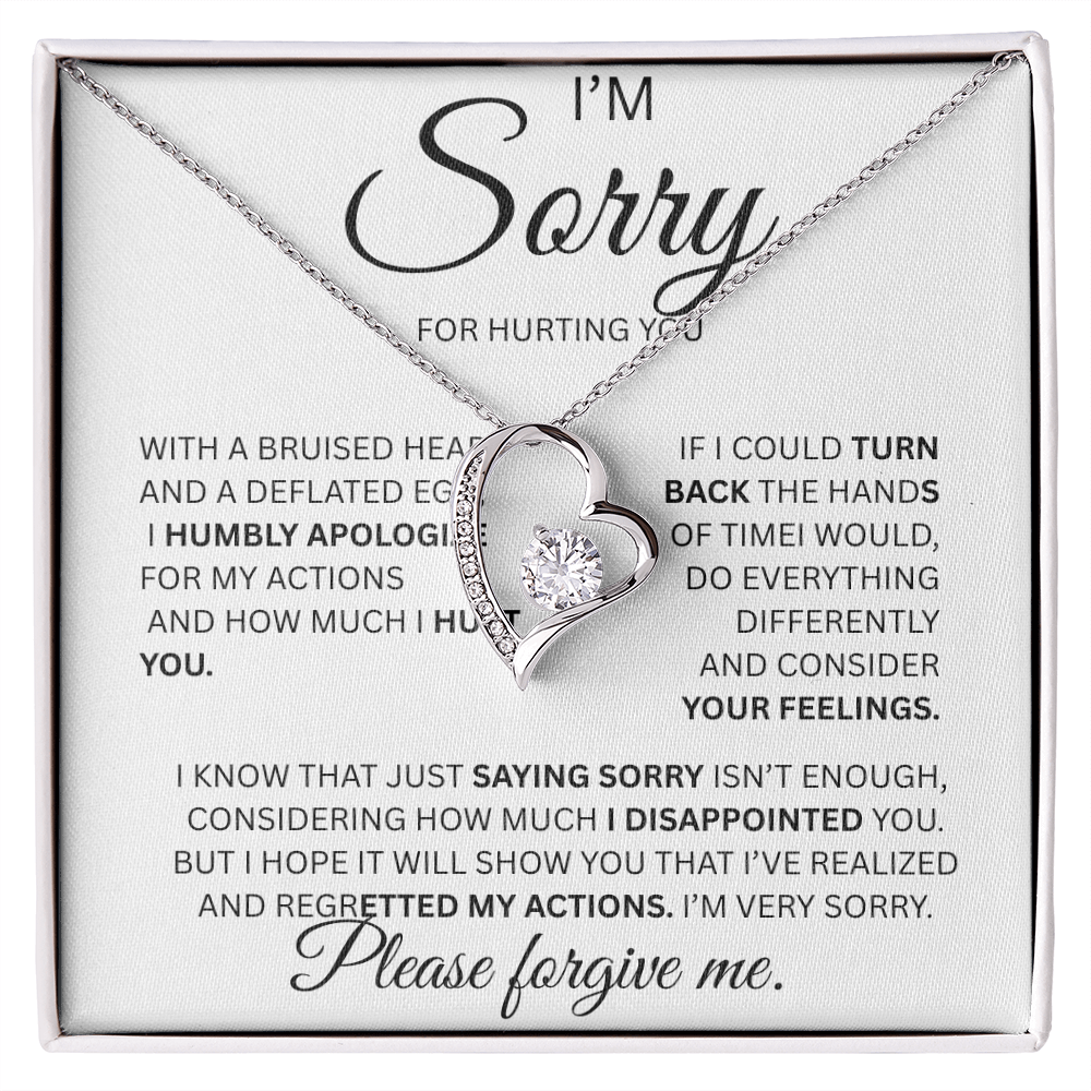 I'M SORRY  FORVER LOVE NECKLACE...A BRUISE HEART