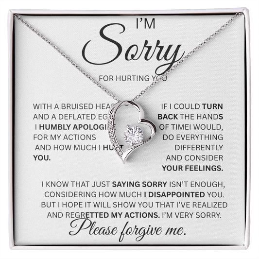 I'M SORRY  FORVER LOVE NECKLACE...A BRUISE HEART