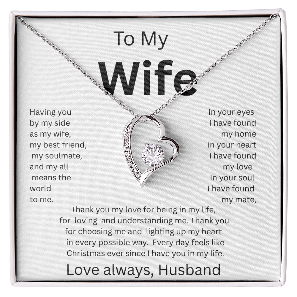TO MY WIFE...Love Always, Husband    FOREVER LOVE NECKLACE