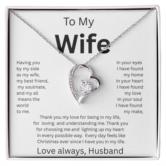 TO MY WIFE...Love Always, Husband    FOREVER LOVE NECKLACE