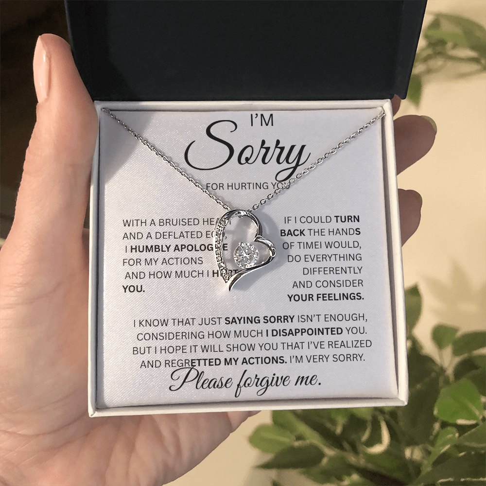 I'M SORRY  FORVER LOVE NECKLACE...A BRUISE HEART