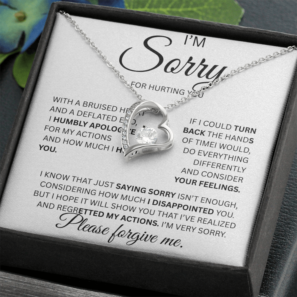 I'M SORRY  FORVER LOVE NECKLACE...A BRUISE HEART