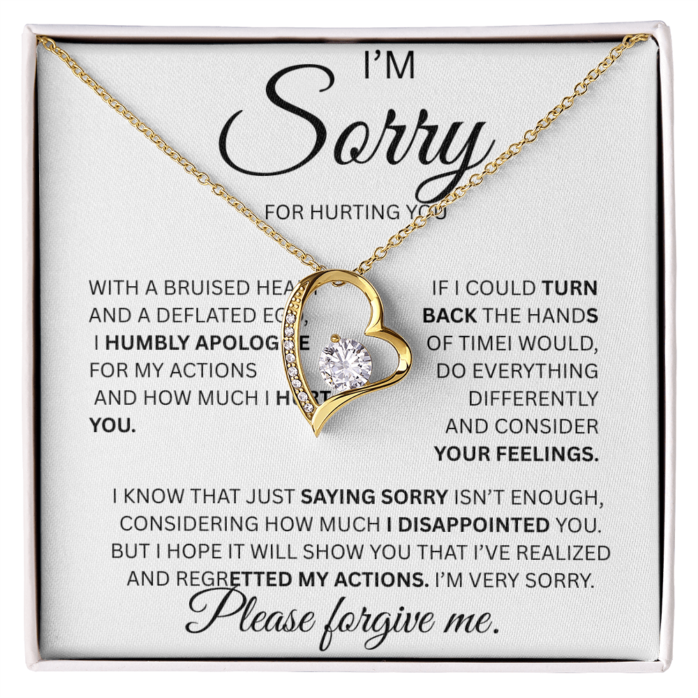 I'M SORRY  FORVER LOVE NECKLACE...A BRUISE HEART
