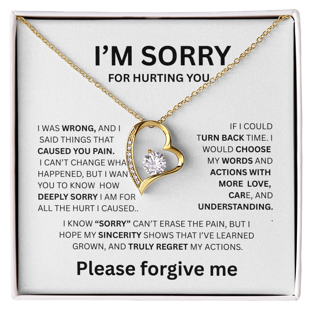 I'M SORRY FOREVER LOVE NECKLACE ....CAUSED YOU PAIN