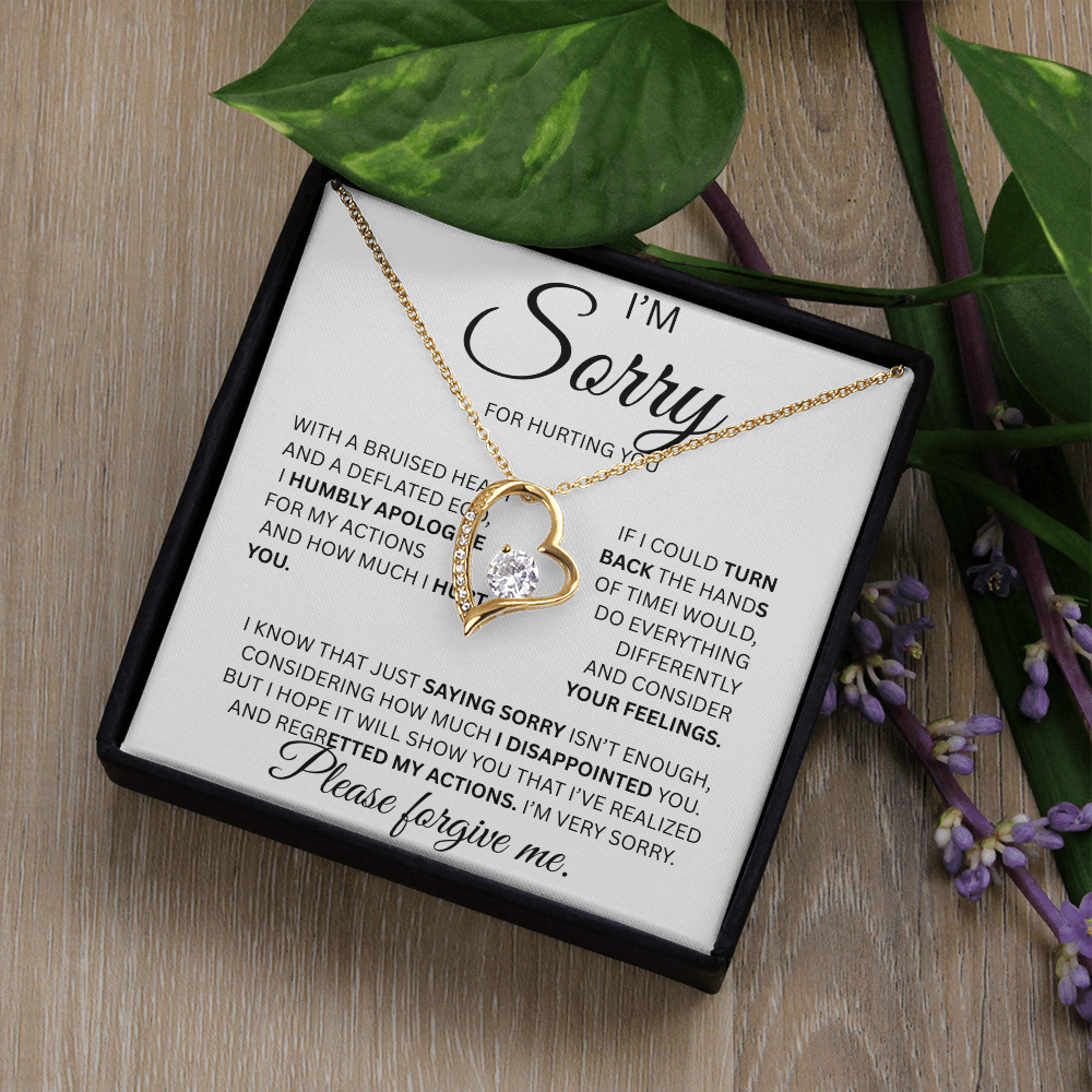 I'M SORRY  FORVER LOVE NECKLACE...A BRUISE HEART