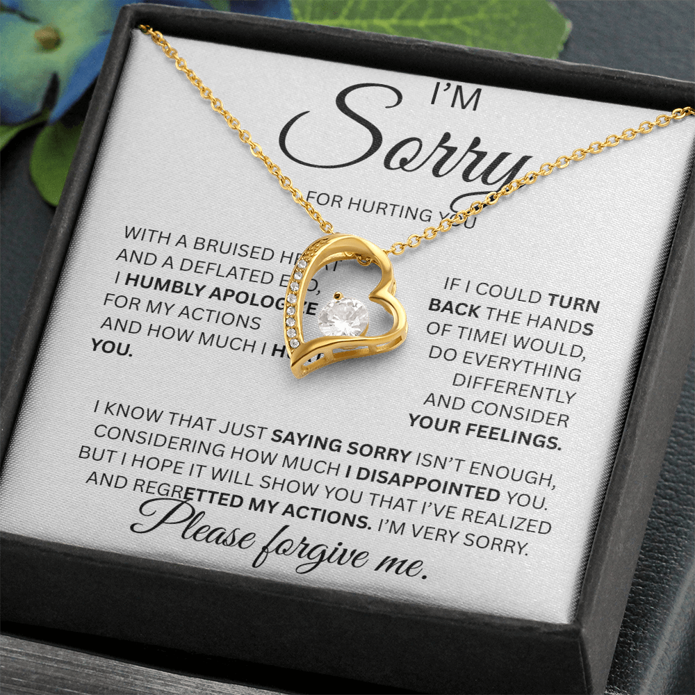 I'M SORRY  FORVER LOVE NECKLACE...A BRUISE HEART