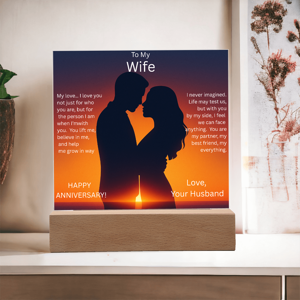 TO MY WIFE..HAPPY ANNIVERSARY PLAQUE
