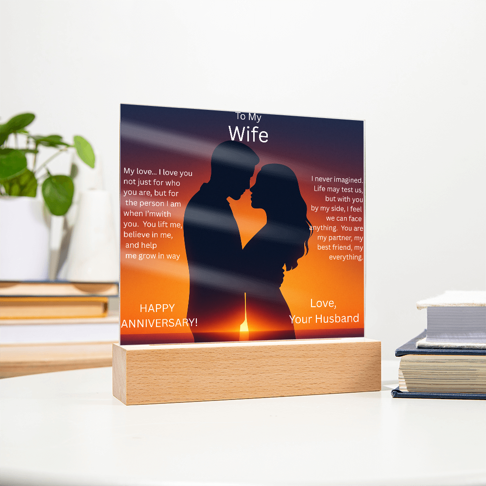 TO MY WIFE..HAPPY ANNIVERSARY PLAQUE