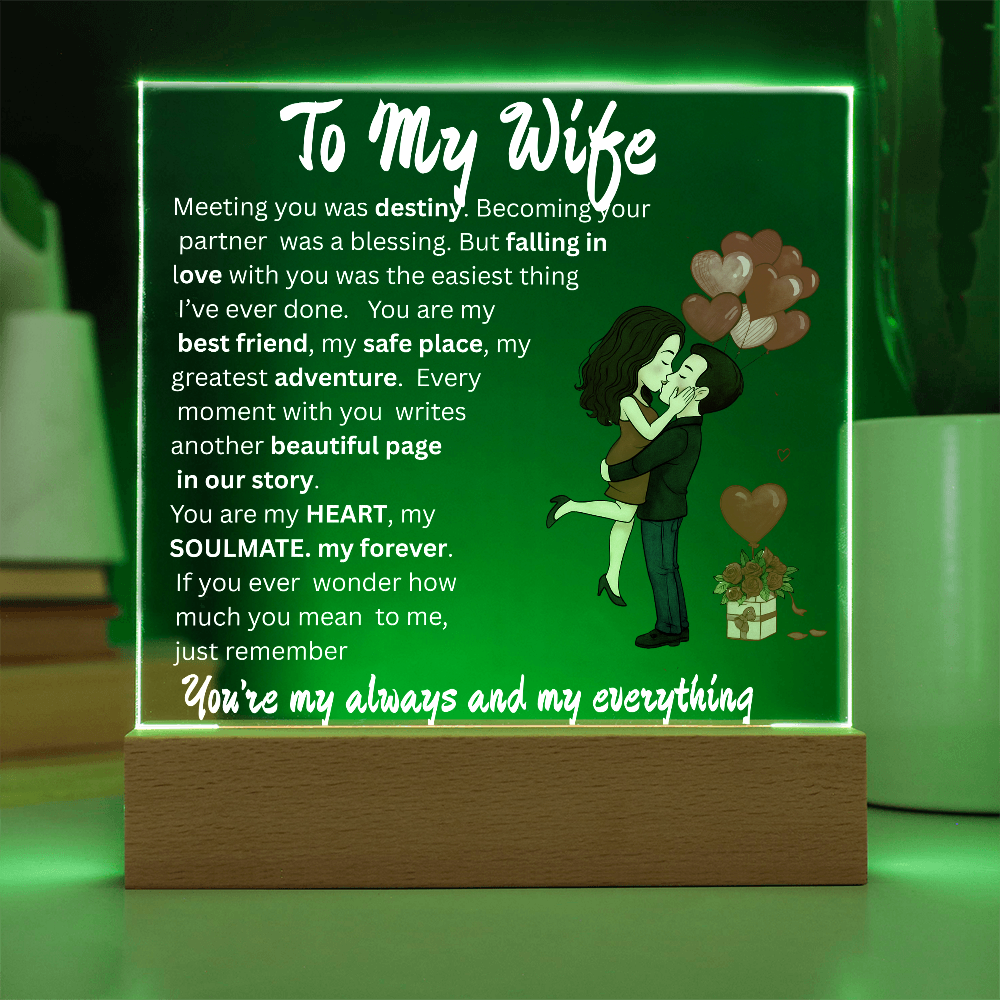 TO MY WIFE...ACRYLIC PLAQUE