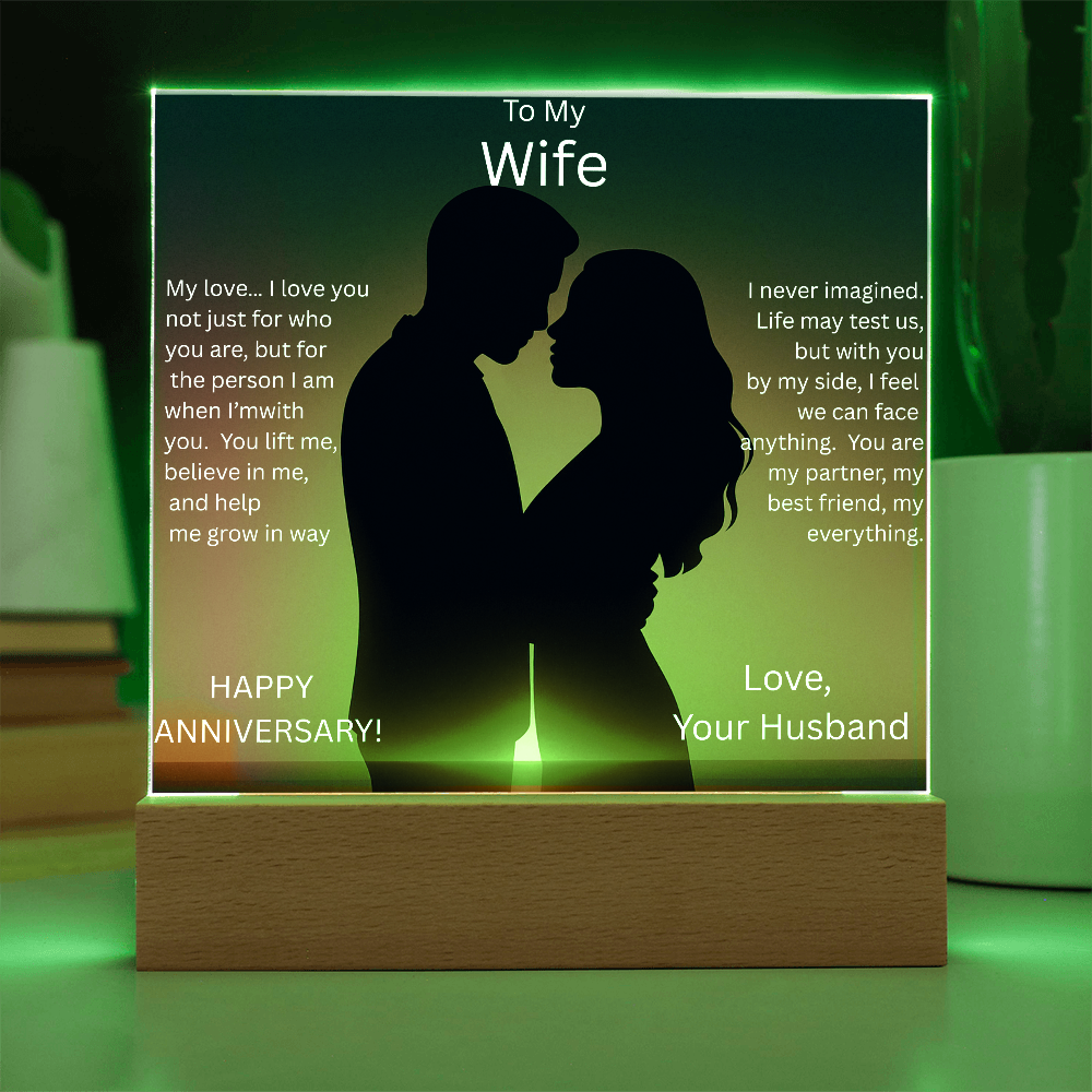 TO MY WIFE ANNIVERSARY,,,ACRYLIC PLAQUE