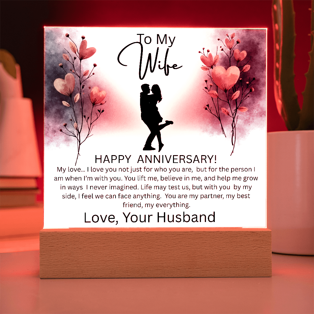 WIFE ...ANNIVERSARY  ACRYLIC PLAQUE