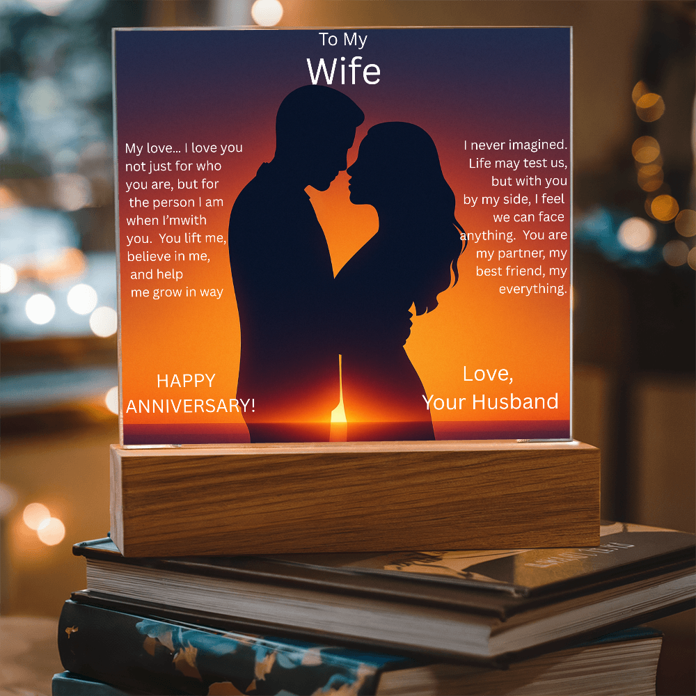 TO MY WIFE..HAPPY ANNIVERSARY PLAQUE
