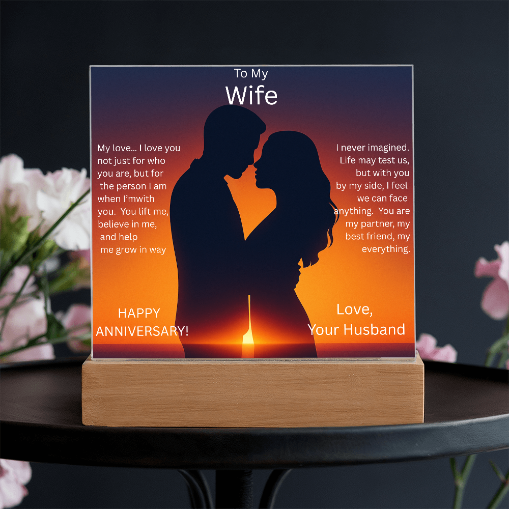 TO MY WIFE..HAPPY ANNIVERSARY PLAQUE