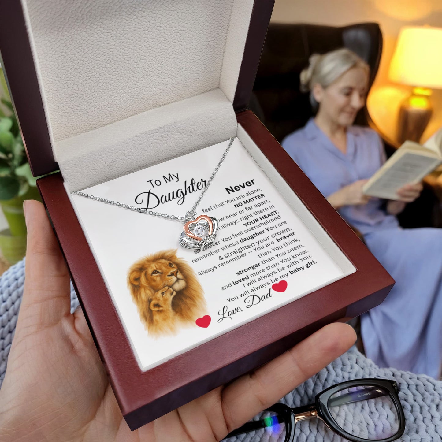 TO DAUGHTER CROWN NECKLACE...From Dad   NO MATTER