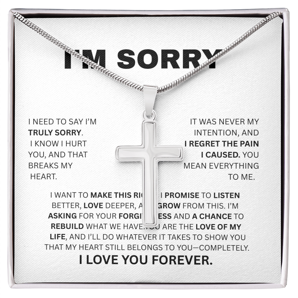 I'M SORRY  ARTISIAN CROSS NECKLACE WITH SNAKE CHAIN....TRULY SORRY
