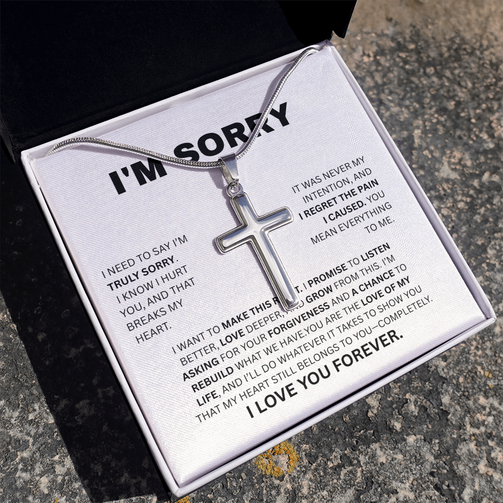 I'M SORRY  ARTISIAN CROSS NECKLACE WITH SNAKE CHAIN....TRULY SORRY