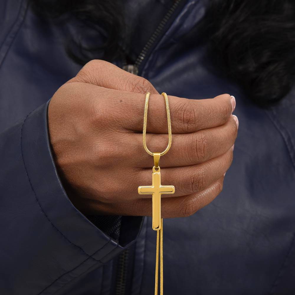 I'M SORRY  ARTISIAN CROSS NECKLACE WITH SNAKE CHAIN....TRULY SORRY