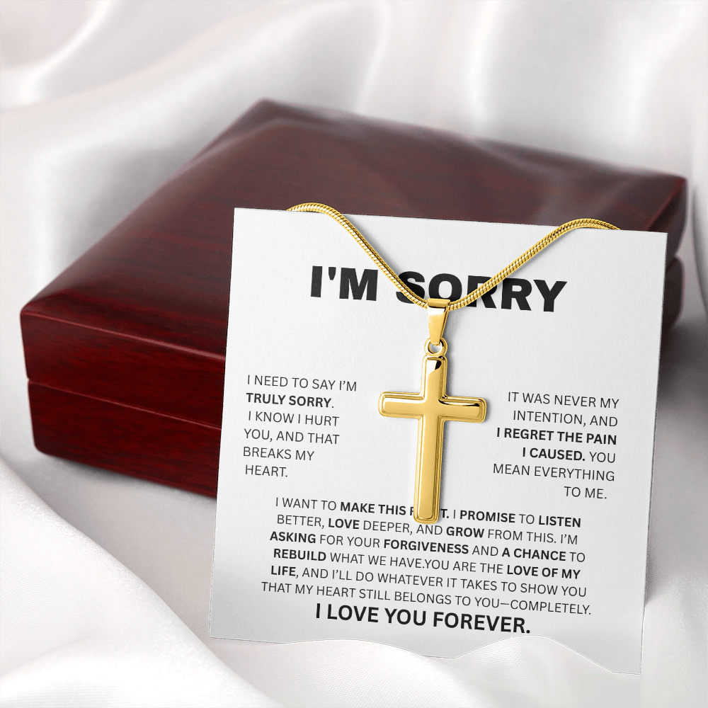 I'M SORRY  ARTISIAN CROSS NECKLACE WITH SNAKE CHAIN....TRULY SORRY