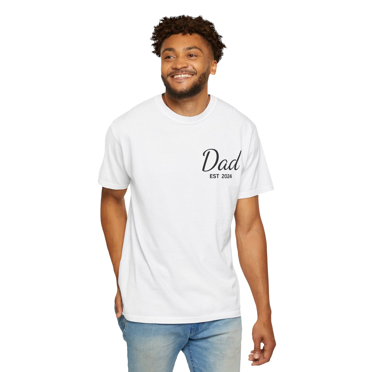 Dad EST - Personalize - Unisex Heavy Cotton Tee