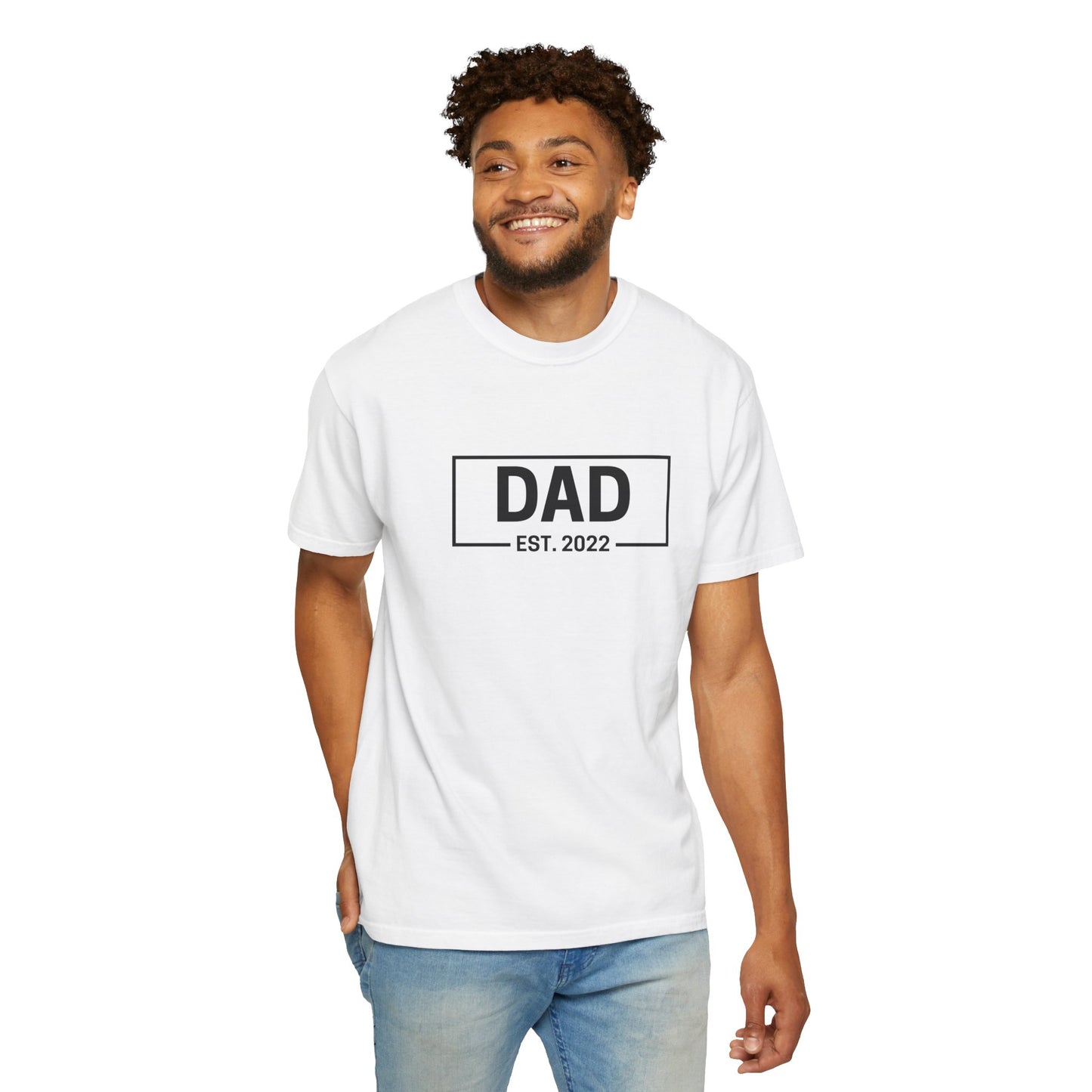 Dad Est - Personalize - Unisex Heavy Cotton Tee