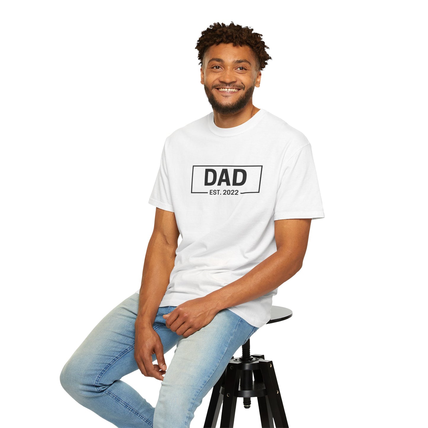 Dad Est - Personalize - Unisex Heavy Cotton Tee