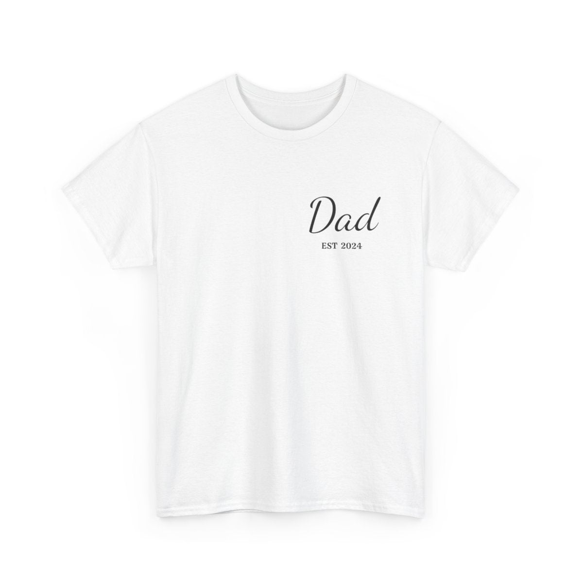 Dad EST - Personalize - Unisex Heavy Cotton Tee